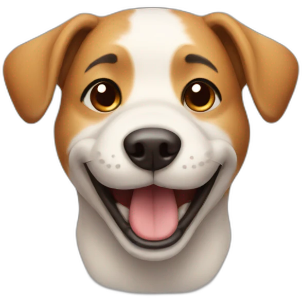 dog with a smile emoji