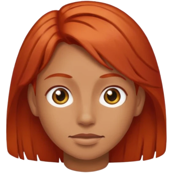 🧍🏼‍♀️ but with red hair emoji