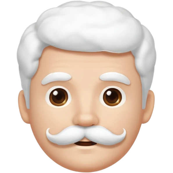 marshmallow mustached emoji