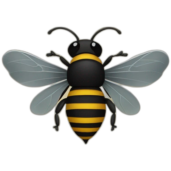 Dark style Bee drinking Alkohol emoji
