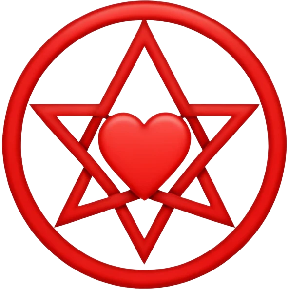 Make an emoji of a heartagram it should be a pentagram but instead of two traingles it should be a heart and a triangle  emoji
