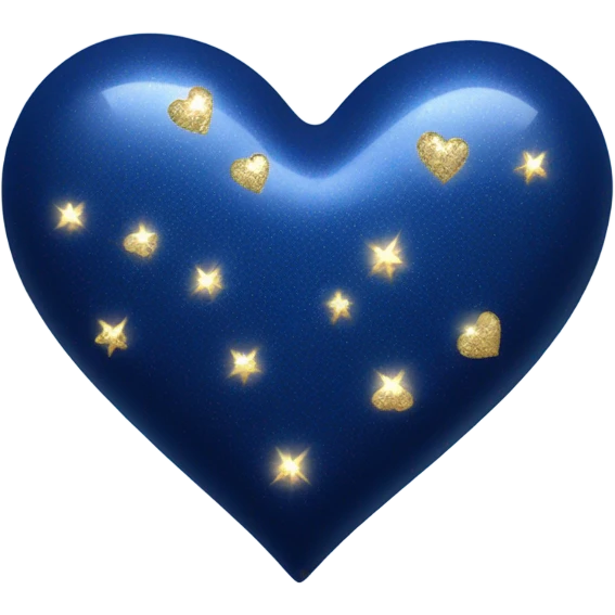 navy blue heart with sparkles emoji