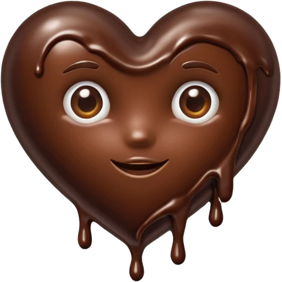melted chocolate heart emoji