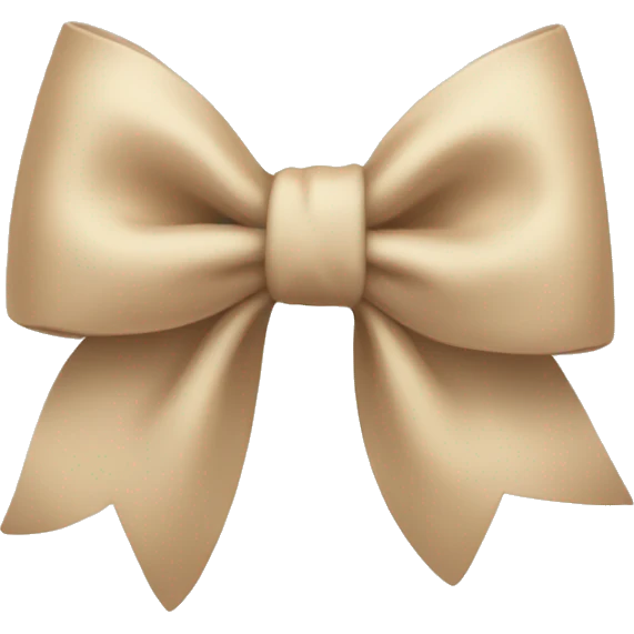 aesthetic beige bow emoji