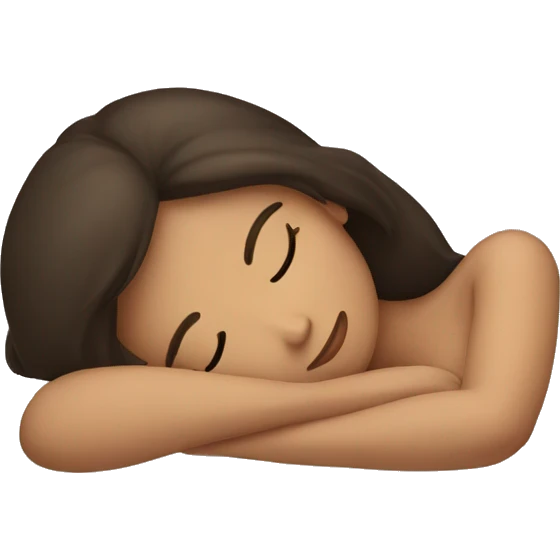Brunette girl sleeping emoji