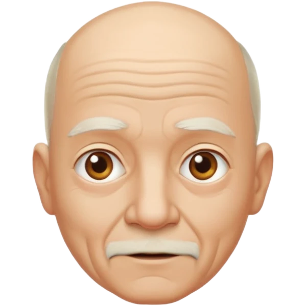 A bald old man with thin on top emoji