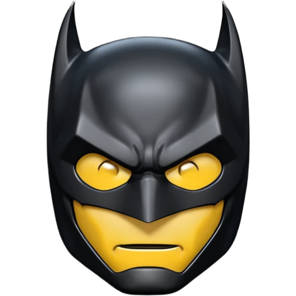 Batman logo. Full black emoji
