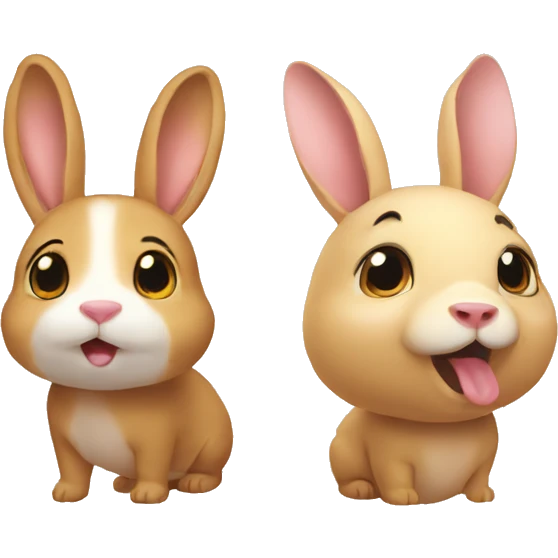 Lapin + cochon emoji