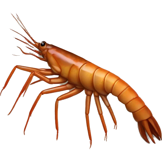 big-claw River Shrimp (Eng.), Camarón de Río brown emoji