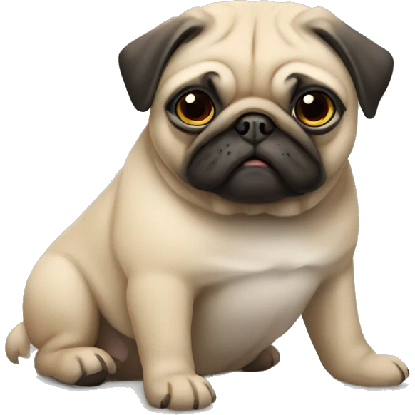 pug under protection emoji