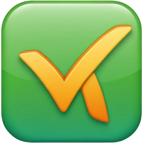 Green check mark with high flick no background emoji