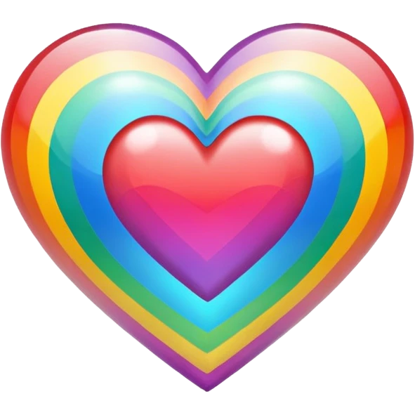 Cœur arc en ciel emoji