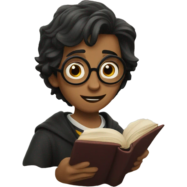Harry potter read a book emoji