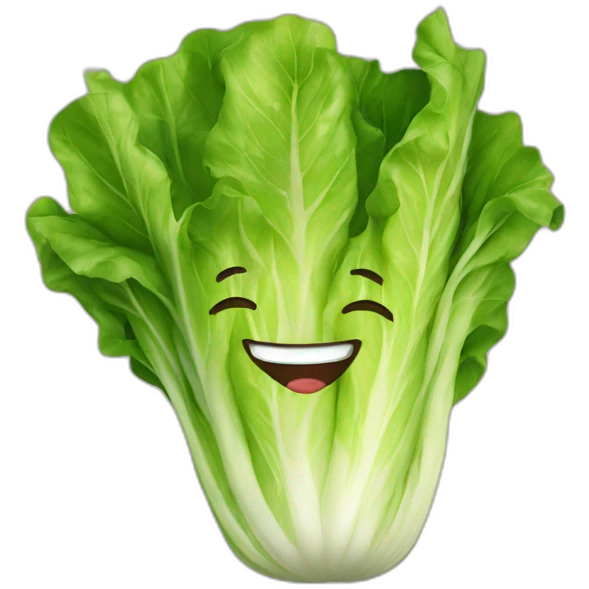 Lettuce smiling emoji