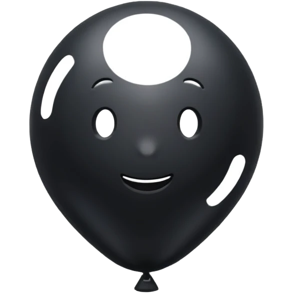 Black baloon emoji