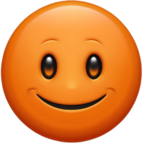 make a blackhole, accretion disk and all, with an orange smiley face, black head, orange ring, orange eyes, orange mouth, no other details emoji
