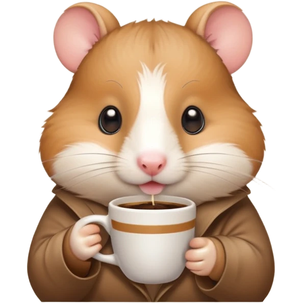 Hamster drinking coffee emoji