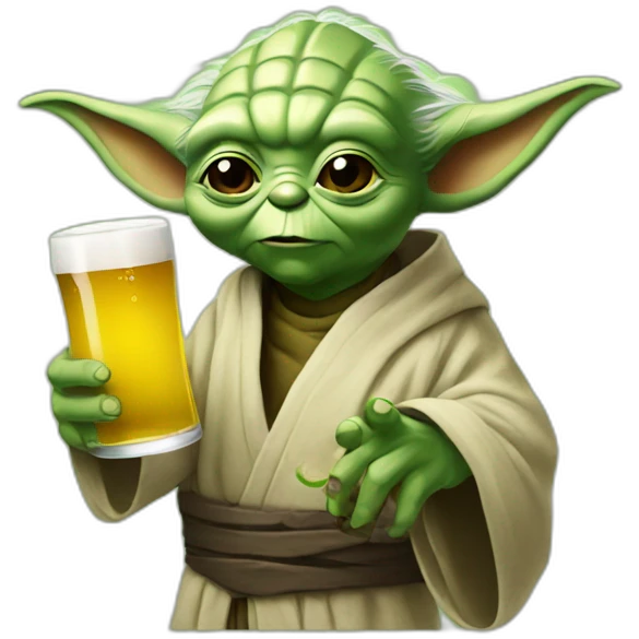 Yoda drink beer  emoji