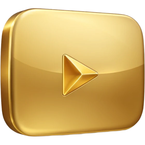 youtube golden play button logo emoji