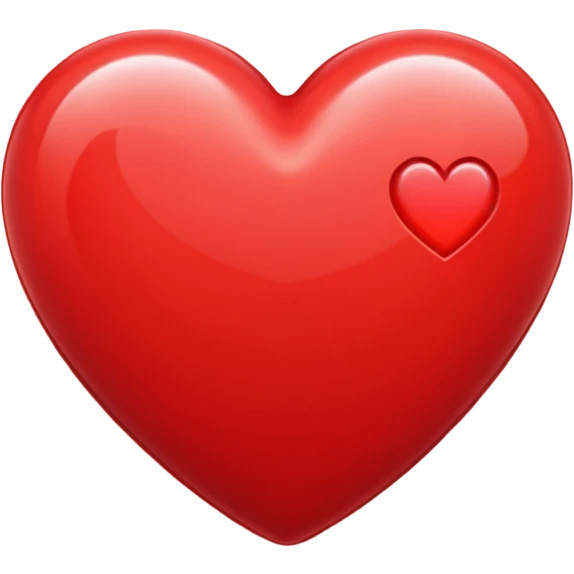 red heart emoji, glossy and vibrant emoji