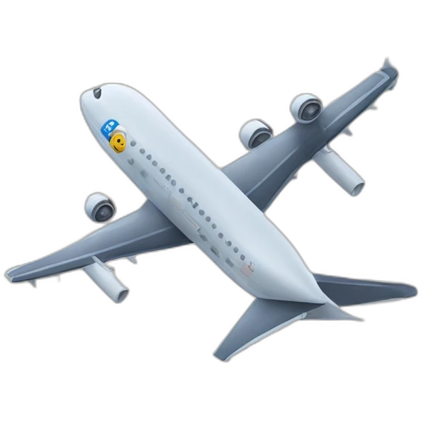 Deux tour avion qui tourne sur eux emoji