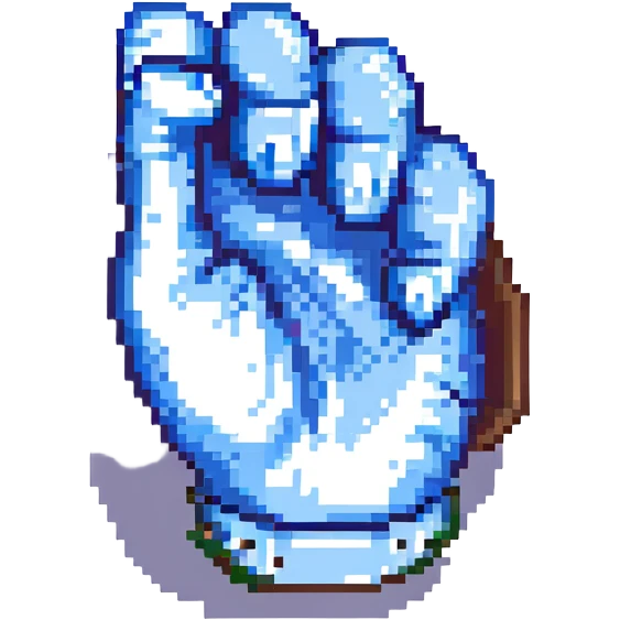 cat paw making a fist pixel art emoji