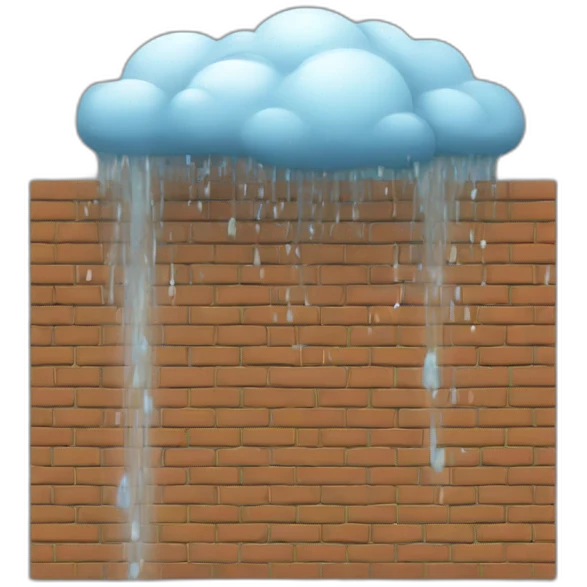 Brickwall rain emoji