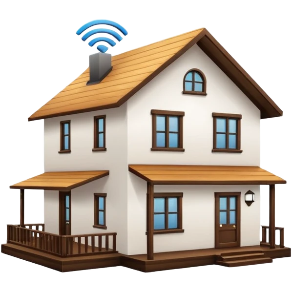 casa con wifi emoji