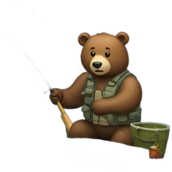 bear fishing emoji