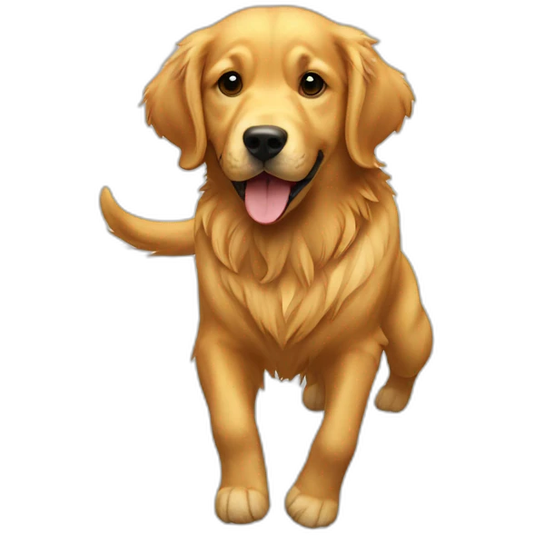 golden retriever basketballplayer emoji