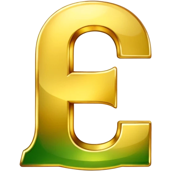 number 7 in golden and green shadows emoji