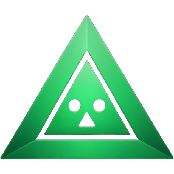 hazardous green logo, iOS app icon style, bold, modern, uses green and black, sharp angles, simple, no text emoji