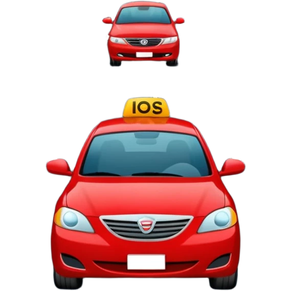 car in middle traffic lane  emoji
