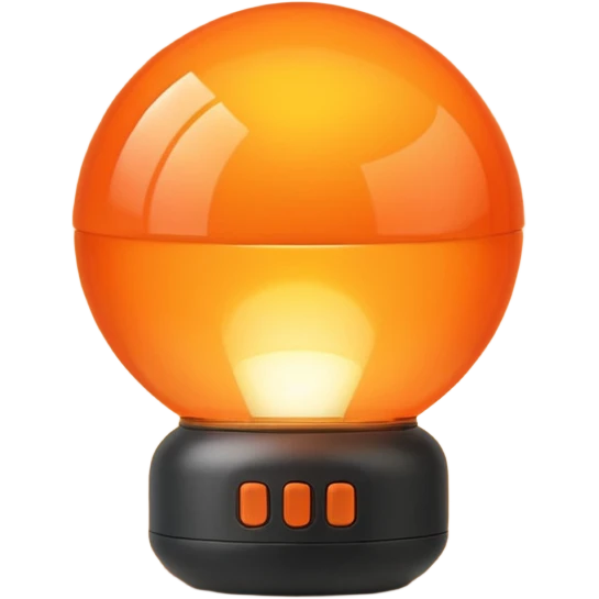 1980s orange lighting lamp emoji