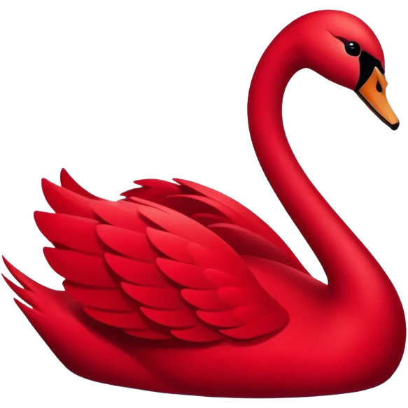 Dark red swan emoji