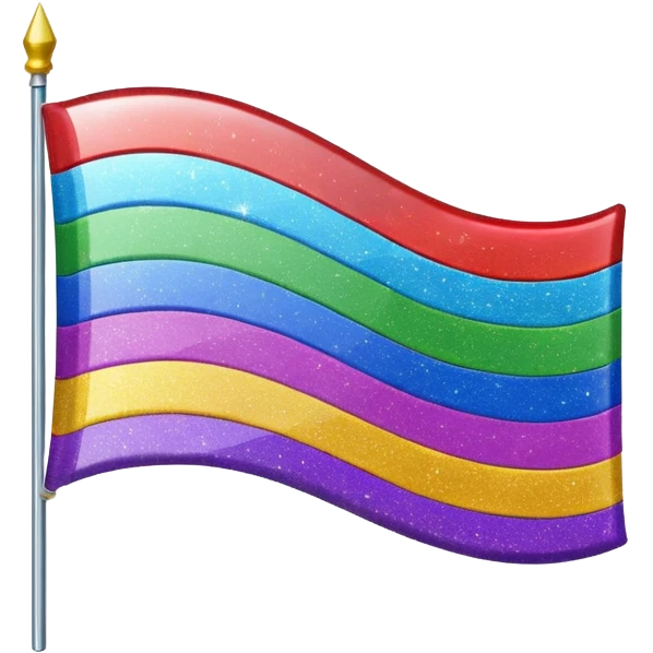 flag lgbtq+ glitter emoji