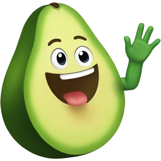 avocado high five emoji