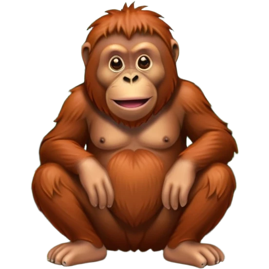 orangutan pooping emoji