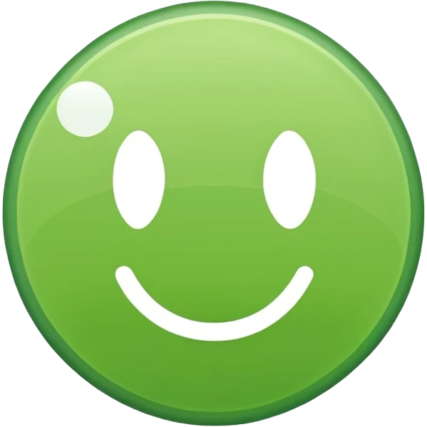 Make a green circle with a white dot at the middle emoji