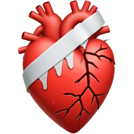 Black and white bandage heart emoji