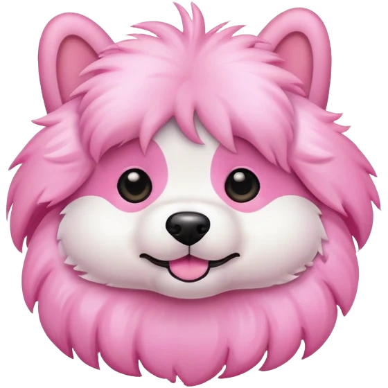Pink dog emoji
