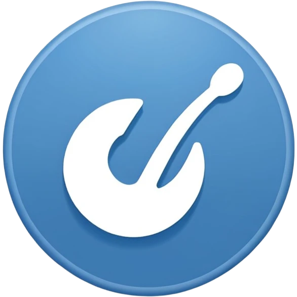 A white tick symbol on blue circle similar to verified badge emoji