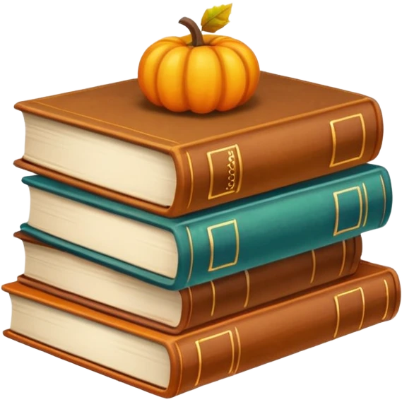 autumn books  emoji