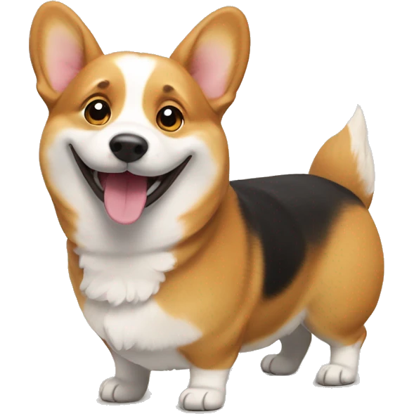 Happy corgi emoji