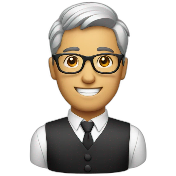 waiter with glasses emoji