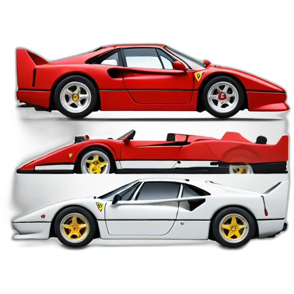 Ferrari F40 side emoji