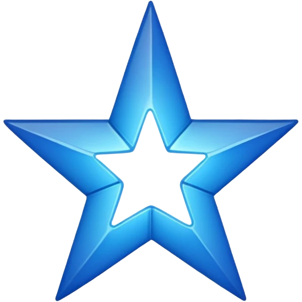 Estrella de color azul sólido  emoji
