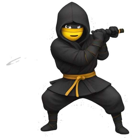Ninja en train d'hésiter  emoji