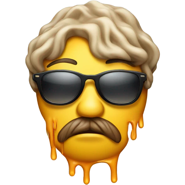 Melty face with sunglasses  emoji