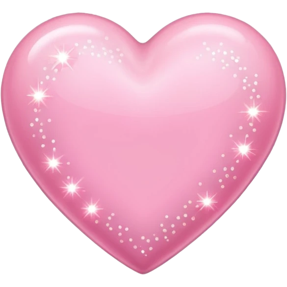 Baby pink heart with sparks emoji